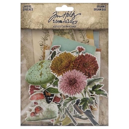 Tim Holtz Ideaology Layers DieCuts 45pcs Organic Buddly Crafts