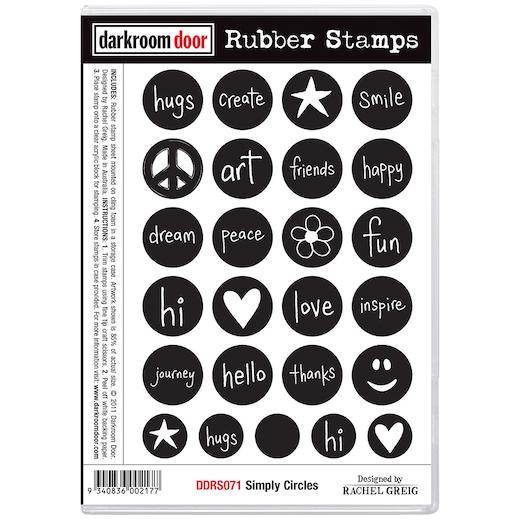 Darkroom Door Cling Rubber Stamps Set DDRS071 Simply Circles Buddly