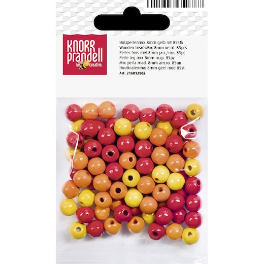 Knorr Prandell Ø 8mm Painted Round Beech Wood Beads Mix 85pcs - Picture 21 of 22