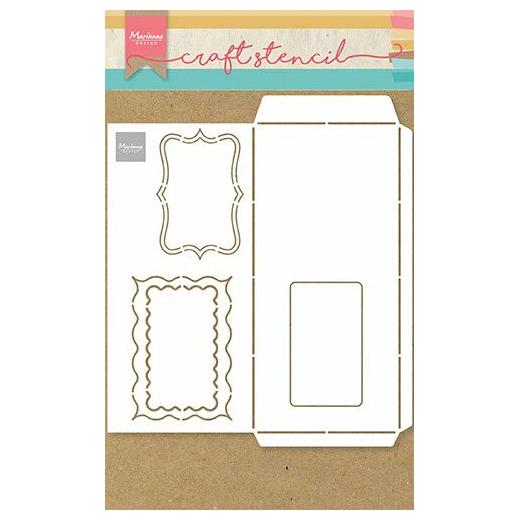 Marianne Design A4 Craft Stencil - Slimline Envelope PS8079 | Buddly Crafts