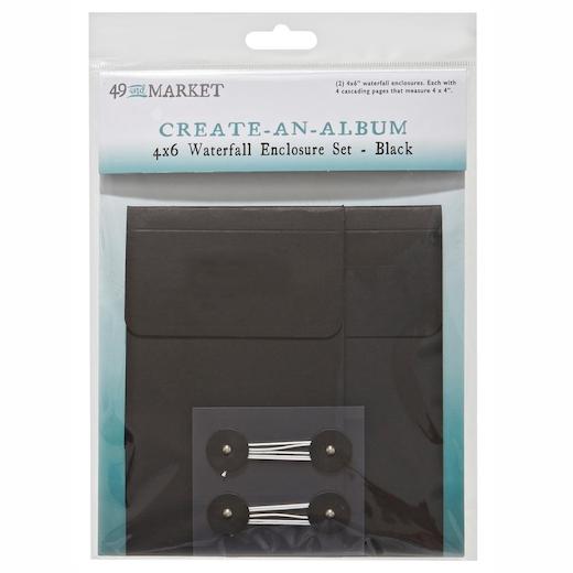 49 und Market Create-An-Album 4"x6" Wasserfall Gehäuse Set