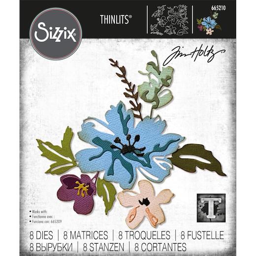 Sizzix Thinlits Dies By Tim Holtz 8pcs- Brushstroke Flowers #2 665210 ...