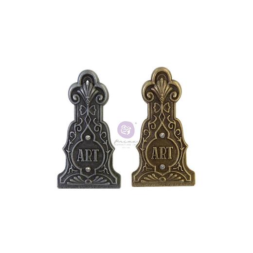 Prima Art Daily Planner Metal Binder Clips 2/Pkg Ornate 655350968465 Prima Art Daily Planner Metal Binder Clips 2/Pkg Ornate 655350968465