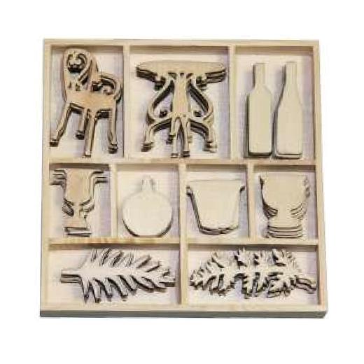 small wooden shapes for crafts