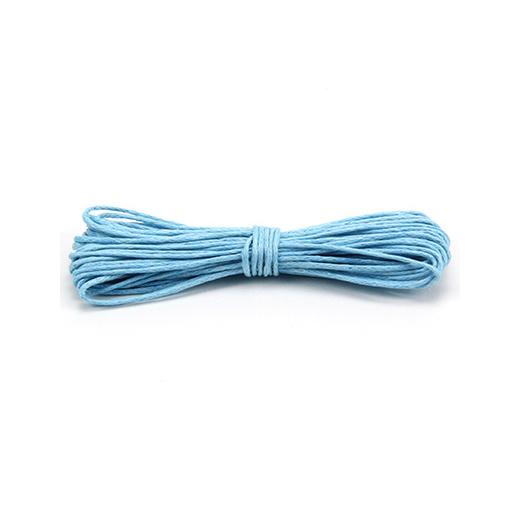 Necklace - Waxed Cotton Cord - Light Blue