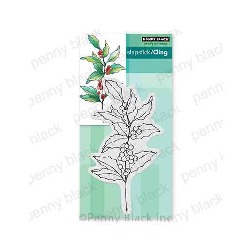 Penny Black Cling Rubber Stamps Holly Berry Branch 40798 Buddly Crafts