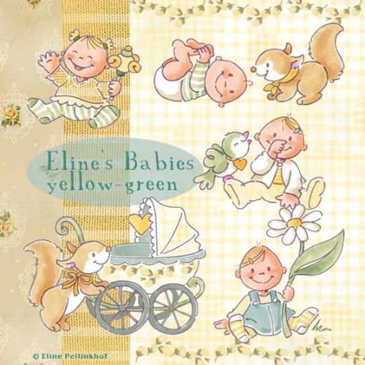 Eline's Digital ClipArt Set – Babies Yellow | Buddly Crafts