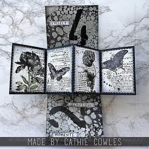 Tim Holtz Cling Rubber Stamps Bubbles with Grid Block CMS449 Buddly