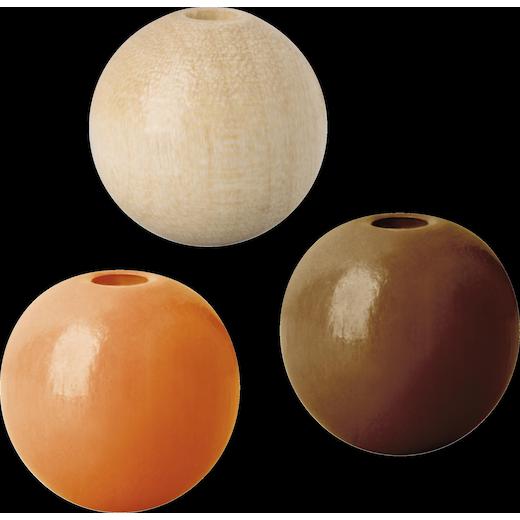 Knorr Prandell Ø 15mm Painted Round Beech Wood Beads Mix 15pcs - Picture 11 of 21