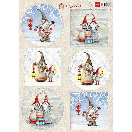 Marianne Design A4 Cardtoppers Sheet - Hetty's Winter Gnomes HK1707 ...