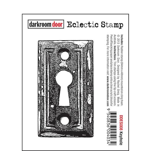 Darkroom Door Eclectic Cling Rubber Stamp DDES008 Keyhole Buddly Crafts