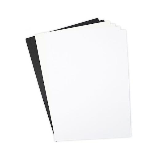 Sizzix A4 Smooth Cardstock 60pcs Black, Ivory & White 665989 Buddly