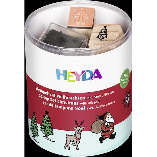 Heyda Motiv-Acrylstempel Set 3 – 3er Set Mit Verschiedenen Motiven, Runde Stempel 30–40 Mm