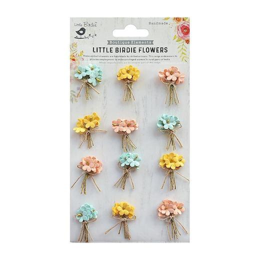 Little Birdie Paper Flowers Bouquet 12pcs