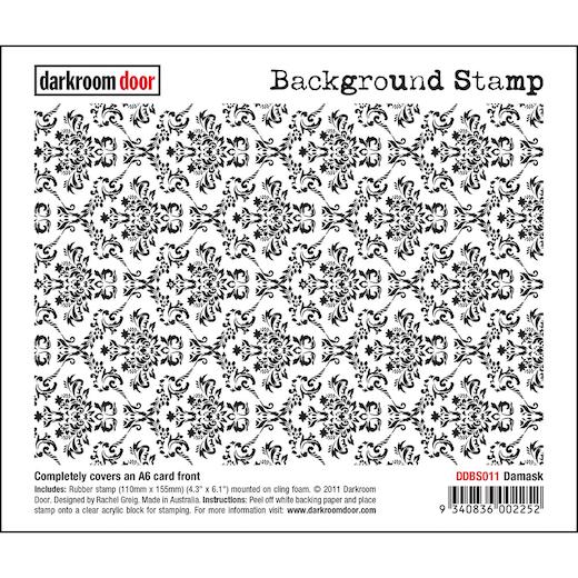 Darkroom Door Background Cling Rubber Stamp DDBS011 Damask Buddly