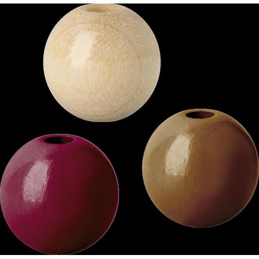 Knorr Prandell Ø 10mm Painted Round Beech Wood Beads Mix 50pcs - Picture 5 of 19