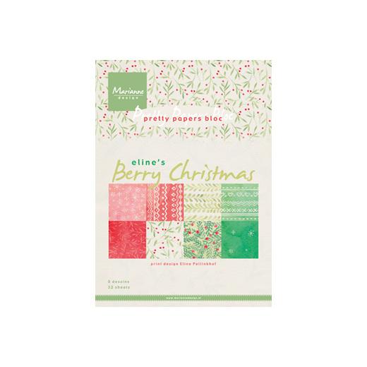 Download Marianne Design A5 Pretty Papers Pad Eline S Berry Christmas Pb7053 Buddly Crafts PSD Mockup Templates