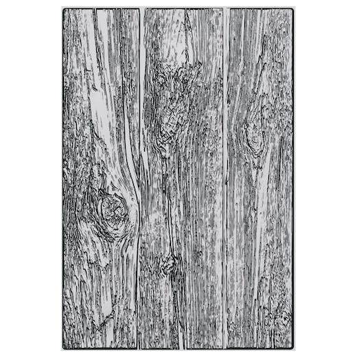 Sizzix 3-D Texture Fades A5 Embossing Folder - Lumber by Tim Holtz
