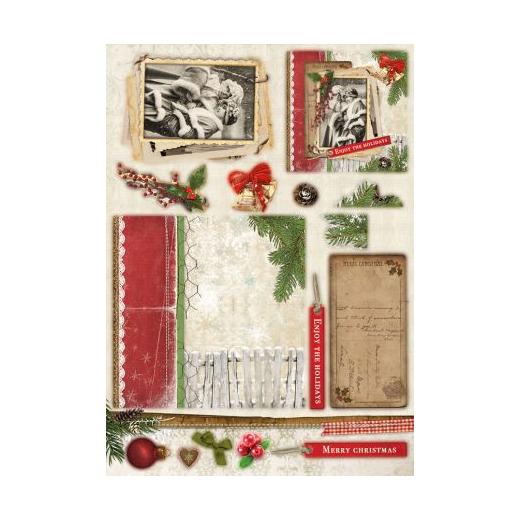 Studio Light A4 3D Die Cut Block Vintage Christmas 56 Buddly Crafts