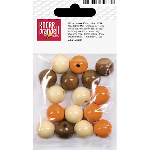 Knorr Prandell Ø 15mm Painted Round Beech Wood Beads Mix 15pcs - Picture 10 of 21