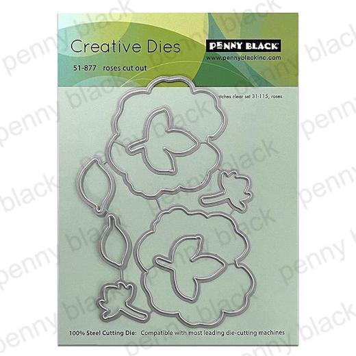 Penny Black Creative Cutting Dies - Roses Cut Out 51-877 | Buddly Crafts