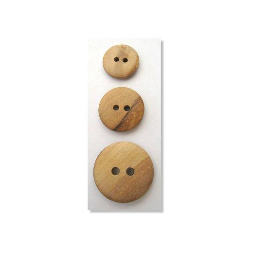 Fine Style Plain Wooden Buttons W97 10pcs 15mm Buddly Crafts