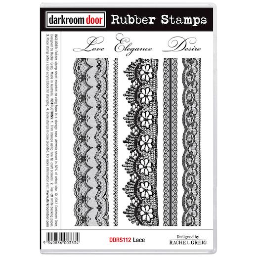 Darkroom Door Cling Rubber Stamps Set DDRS112 Lace Buddly Crafts