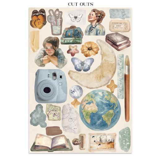 Stamperia A4 Junk Journal Stickers, Cut-outs & Backgrounds - Secret ...