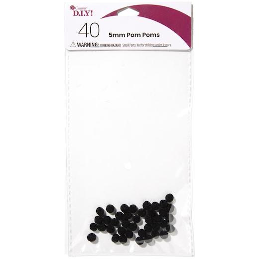 Cousin 5mm Mini Pom Poms 40pcs - Picture 3 of 5