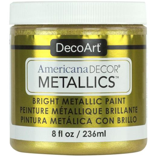 Decoart Americana Decor Metallics Paint 236ml 8oz 24k Gold Buddly Crafts - Americana Home Decor Uk