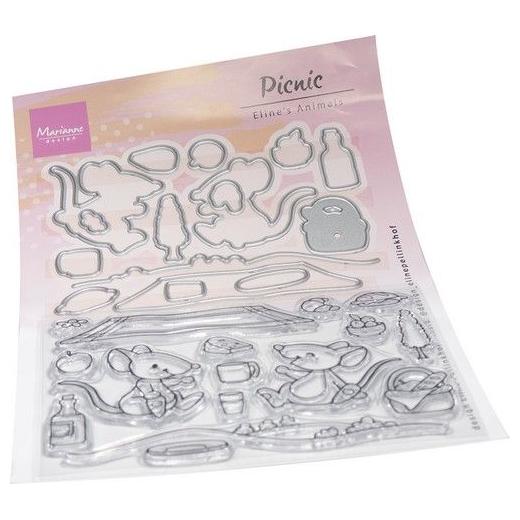 Marianne Design Clear Stamp & Cutting Dies - Eline‘s Animals Picnic 