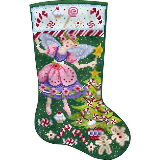 Bucilla 18" Gem Dots Stocking Kit Sugarplum Fairy Buddly Crafts