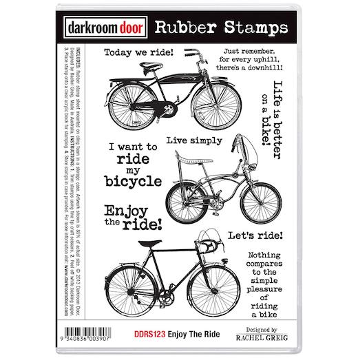 Darkroom Door Cling Rubber Stamps Set DDRS123 Enjoy The Ride