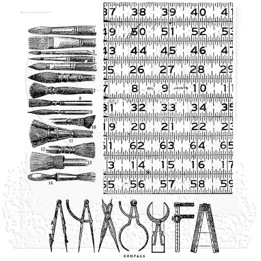 Download Tim Holtz Cling Rubber Stamps - Artful Tools CMS163 | Buddly Crafts