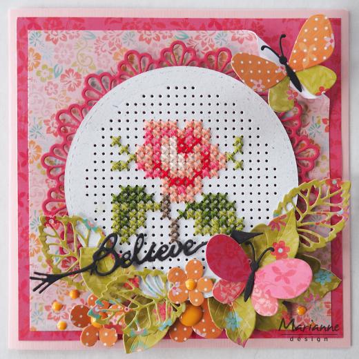 Marianne Design Craftables Cutting Die Cross Stitch Circle CR1465