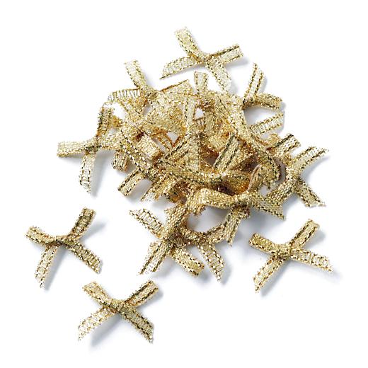 Buddly Crafts 20mm x 18mm Metallic Ribbon Bows 25pcs