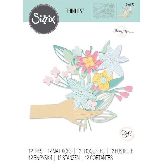 Sizzix Thinlits Die Set 12pcs - Pass the Bouquet by Olivia Rose 665895 ...