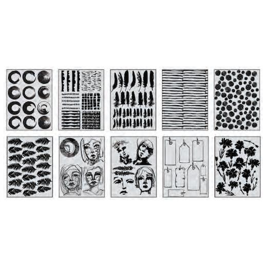 Dina Wakley Media Collage Tissue Paper 20pcs Elements Buddly Crafts