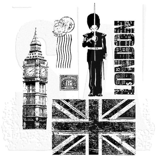 Tim Holtz Cling Rubber Stamps London Sightings CMS158 Buddly Crafts
