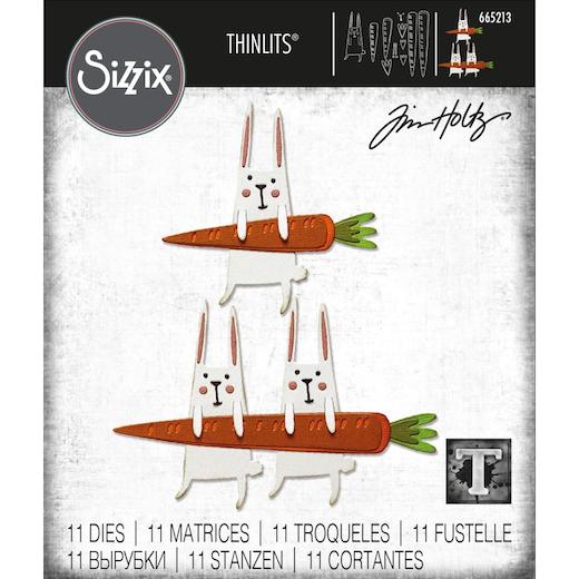 Sizzix Thinlits Dies By Tim Holtz 11pcs - Carrot Bunny 665213