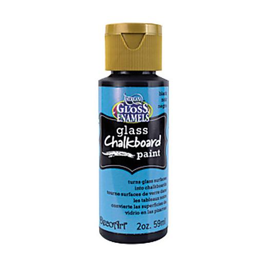 DecoArt Americana Gloss Enamels Glass Chalkboard Paint Black DS111C