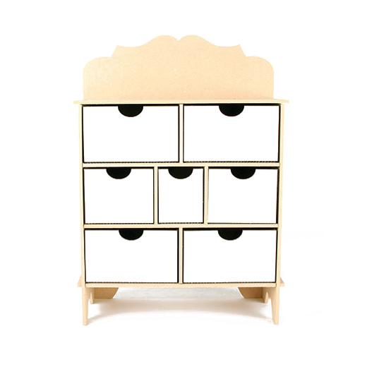 Pronty MDF Chest of Drawers Scroll 370 Buddly Crafts