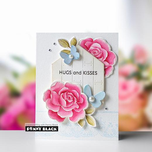 Penny Black Creative Cutting Dies - Roses Cut Out 51-877 | Buddly Crafts