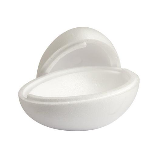 21cm Styrofoam Egg 2-part White - Purplelinda Crafts