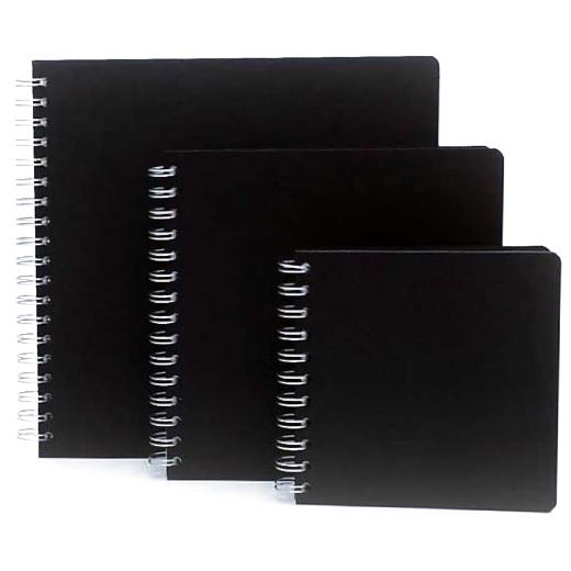 Seawhite 160gsm Euro Sketchbook Wire Bound Black Poplin Cover - Picture 4 of 6