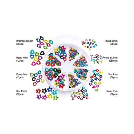 Hobby & Crafting Fun Eyelets Kit 406pcs Assorted Buddly Crafts