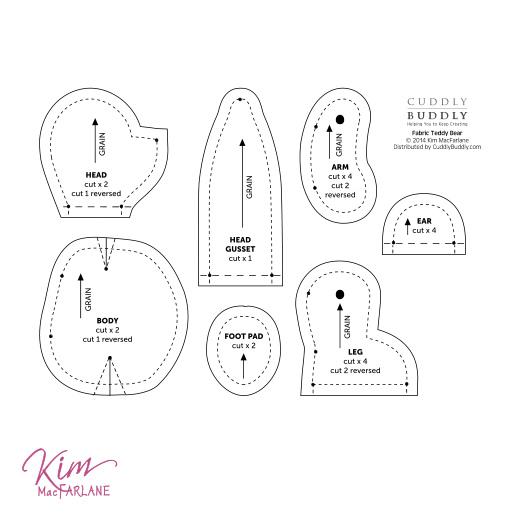 teddy bear pattern cutting