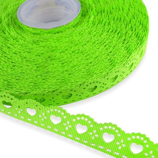 Buddly Crafts 16mm Doily Hearts Grosgrain Ribbon 2m