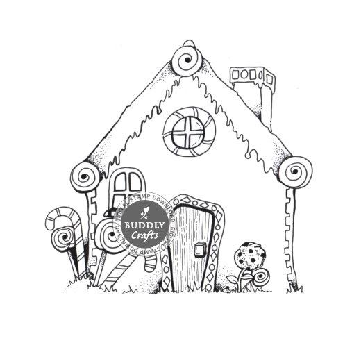 Lilyboo Designs Digital Stamp - Gingerbread Cottage | Buddly Crafts