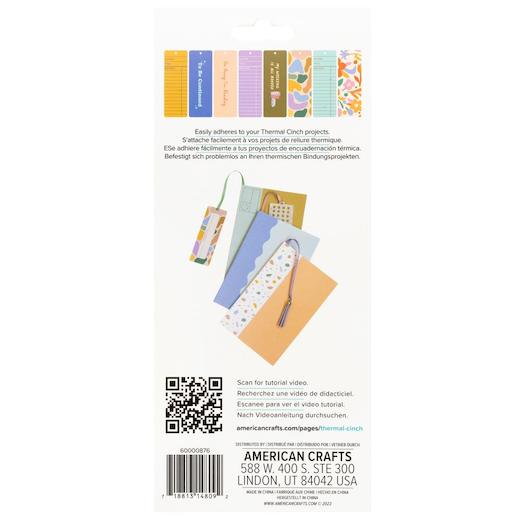 We R Makers Thermal Cinch Bookmarks 6pcs - Library